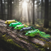 5pcs 6cm 12g Soft Frog Lure set Topwater Thunder Frog lure Silicone Artificial Swimbait Double Weedless Hook Bass Pike Pesca