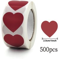 500Pcs Red Pink Heart Stickers for Valentines Day Wedding Gift Packing Bag Packaging Labels Love Scrapbooking Diy Stickers