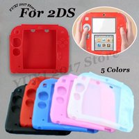 1/2PCS Silicone Game Console Protective Cover Shockproof Dustproof Waterproof Shell Anti Fall Soft Cover For 2DS Accessories