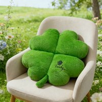 St. Patrick's Day Four-Leaf Clover Stuffed Plush Pillow Lucky Leaf Home Ornaments Sofa Cushion Gifts For Bedroom Lumbar Pillow