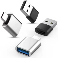 4pcs USB C Adapter,USB 3.0 female to USB C male adapter, USB C female to USB 2.0 male adapter,fast charging data converter.