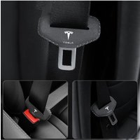 Suede Car Seat Belt Buckle Clip Cover Protector Case For Tesla Model 3 Model S Model X Model Y Juniper 2024 2023 2025 2020 2021