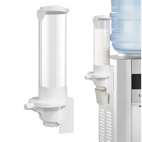 Paper Cup Dispenser Push Button Type Cup Dispenser Water Cooler Cup Holder Fit 7oz Cups Wall Mount Bathroom Mouthwash Cups