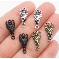 20Pcs Alloy Bat Charms Connector Bracelet Earrings Necklace DIY Jewelry Making Animal Bat Pendant Jewelry Accessories