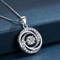 New 925 Sterling Silver Necklace Pendant Exquisite for Women Fashion Noble Engagement Wedding Jewelry Party Gift High Quality