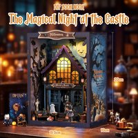 Castle Wonderful Night Cross-border New Product DIY Cabin 3D Three-dimensional Assembling Bookstand Miniature Model Building