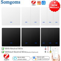 Tuya ZigBee Wireless Smart Life Remote Light Switch Push Button Controller Wall House Multi Control Alexa Google Home Voice