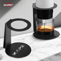 IKAPE Portable Coffee Machine Bracket,Metal Coffee Drip Stand,Espresso Machine Bracket,Suitable For Camping/Home Trips