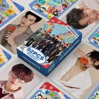 92PCS GMMTV Thai BL CP Photocards Set - HD Printed Celebrity Lomo Cards with Stickers for Fans Collection And Gift