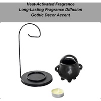 Hanging Witch Soup Cup Shaped Aromatherapy Stove Ceramic Gothic Cauldron With Handle Oil Diffuser Candle Aromatherapy Burner