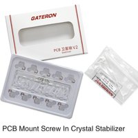 Gateron V2 Stabilizers Clear PCB Mount Screw in Stabilizer Pre-clipped with Patent Non-Dropping Wire Keyboard PCB Repair Pad Set