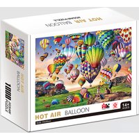 Le Montgolfière IV Célèbre Série de Peinture, Puzzle en Papier, Jouet Artisanal Éducatif, ApprentiCumbria, pour Adulte, 70x50cm, 1000 Pièces