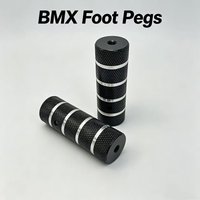 V-F007A BMX Foot Pegs, 38x110mm Alloy Bike Pegs, 3/8" 26T Anti-Slip Mountain Bike Footrests Bicycle Accessories