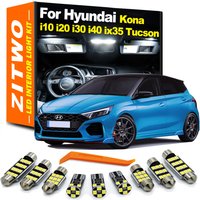 ZITWO LED Bulb Interior Dome Map Trunk Light Plate Lamp Kit For Hyundai i20N i30N i10 i20 i30 i40 ix35 ix55 Kona Tucson IONIQ