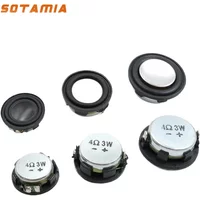 SOTAMIA 2Pcs 20/24/28mm Mini Full Range Bass Speaker 1 Inch 4 Ohm 3W Round Portable Speaker Woofer DIY Bluetooth Speakers