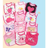 Random 5pcs/set Baby Girl Boy Feeding Bibs Waterproof Apron Cartoon Towel Kids Toddler Dinner Burp Cloths
