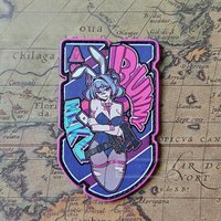 New Hatsune Miku tactical morale chapter rabbit hole pu leather military fan two-dimensional Velcro armband sticker holiday gift