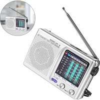 Outdoor Radio LCD Display Digital Radio Battery Operated Portable Mini Radio Telescopic Antenna for Indoor Outdoor Emergency Use