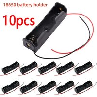 10pcs 18650 Power Bank Cases 1X 3.6V-4.2V 18650 Battery Holder 18650 Storage Box Case 1 Slots Battery Container With Wire Lead