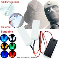 DIY Flexible Bendable LED Light Eyes Kits For Halloween Helmet Eye Light Mask Cosplay Prop Accessories 27.5X69.5mm AAA Battery