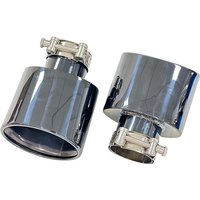 car exhaust pipe stainless steel Black plating 1pcs Tailpipe modification export personalized oval thick 80mm wide 120mm muffler