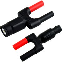 ZIBOO PM9087 Connector BNC Dual Banana Plug (male) to Female BNC Adapter