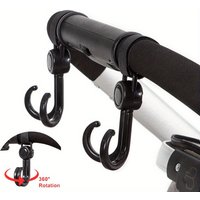 360° Rotating Multipurpose Stroller Hooks – Durable Cart & Bike Hanger, Organizer Accessory for Parents, Travel Hook
