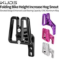 AliExpress MEROCA iKUOS Folding Bicycle Front Rack Heightening Base CNC Aluminum Alloy For Brompton/Dahon/JAVA neo Front Rack Heightening Base