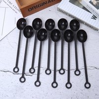 10pcs Precision Fruit Powder Spoon For Milk Tea, Long Handled Plastic 10g Measuring Spoon For Coffee