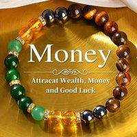 Chakra Balancing Bracelet - Tiger Eye, Green Aventurine & Citrine Healing Stones for Wealth & Positivity