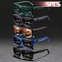 5PCS Fashion Classic Unisex Vintage Sunglasses Colorful Stripes Protective Glasses Driving Fishing Running