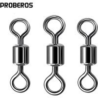 50 pcs Bearing Swivel Fishing Connector Stainless Steel Fishhook Carp Snap Lure Solid Ring Swivel Tackle Fishing Accessories