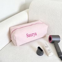 Custom Name Hair Tool Travel Bag,Personalized Hair Tool Organizer Makeup Bag,Embroidered Name Toiletry Bag,Travel Bag for Her