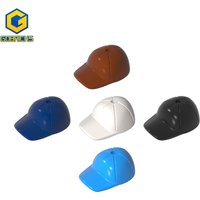 11303 Moc Cap Short Curved Bill Bricks Parts with Seams and Hole on Top Assemble Building Blocks DIY Figure Hat Toys Gift