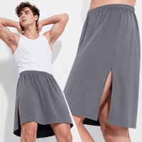 Crotch Less Men's Sleeping Skirt Pants No Underwear Insensitive Half Body Apron Cotton Pajama Pants Cool Sleep Artifact