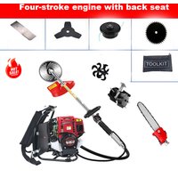9 In1 New High Quality Backpack Brush Cutter Grass Cutter With 4 Stroke 35cc Petrol Engine Tree Cutter Mini Tiller