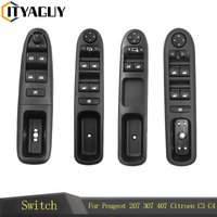 Master Electric Power Window Control Switch For Peugeot 307 207 For Citroen C3 Picasso 2000+ 6554KT 6554QC 6554HA 6554ER 6554CF