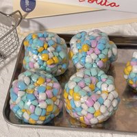 Cute Dopamine Color Stone Squeeze Ball Noisy Squishy Handmade Ball Fidget Toy Anxiety Relief Decompression Toy for Adults Kids