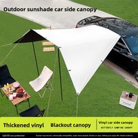 Car Side Awning Tent, Black Coating Portable Canopy, Vehicle Side Sun Shade Shelter for Outdoor Camping Travel