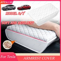 AITESLCAR For Tesla Model Y/3 2017~2025+ Armrest Cover Box Cushion Anti-scratch Pad Mats Center Console Protector Accessories