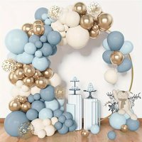 100pcs Vintage Blue Sand White Gold Latex Balloons Garland Arch Kit for Birthday Wedding Bridal Party Home Bar Decor Supplies