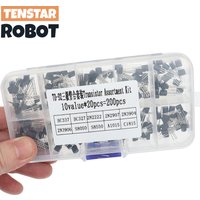 TO-92 BC337 BC327 2N2222 2N2907 2N3904 2N3906 S8050 S8550 A1015 C1815 Transistor Assortment Kit 10value 200PCS,Transistors Box