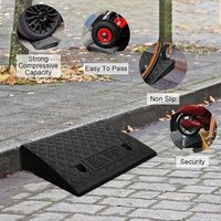 Portable Car Threshold Ramp Plastic Curb Ramp With Textured Surface 13CM Height for Automobile Motorcycle Wheelchair Shockabsorb