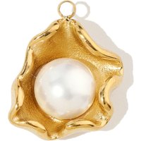 3pcs/Lot Irregular Shell Pearl Stainless Steel DIY Earring Charms Eagle Clover Cross Pendants Woman Jewelry Necklace Making