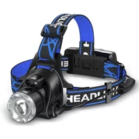 High Power LED Headlamp Fishing Headlight 3 Modes Zoomable Waterproof Super Bright Camping Light Powered by 2x18650 Batteries