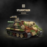 Full crown 100315 assault tiger self-propelled assault gun tiger heavy tank military model assembled building block toy male