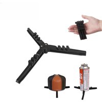 Outdoor gas tank universal bracket mountaineering camping folding portable long flat gas tank base fixing bracket tripod