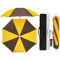 Outdoor Fishing Umbrella Triple Fold Portable Camping Beach Umbrella Sun Protection One Layer Patio Umbrellas Silver Adhesive
