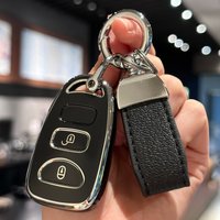Key Fob Cover Keyring Car Keychain for For Hyundai Elantra Santa Fe Accent Tucson
