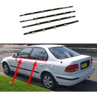 4 Pieces Outside Black Window Trim Belt for Honda Civic Sedan EK4 1996-1998 Glass Protector Weatherstrip 72450-S04-003